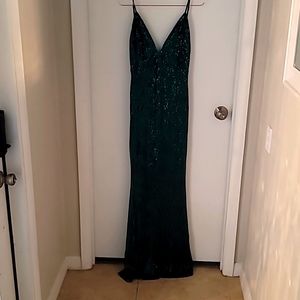 Emerald green gown